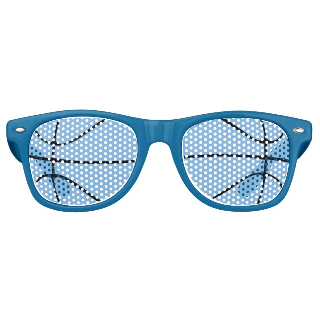 Carolina Blue Basketball Party Sunglasses (Front)