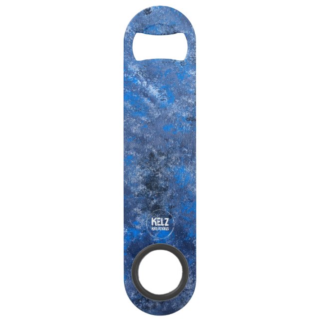 Carolina Blue Black White Bottle Opener (Front)
