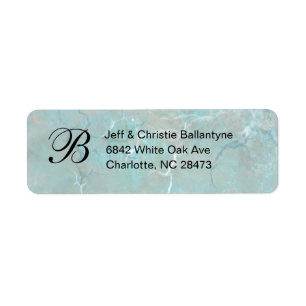 Carolina Blue Concrete Monogram Return Address Lab