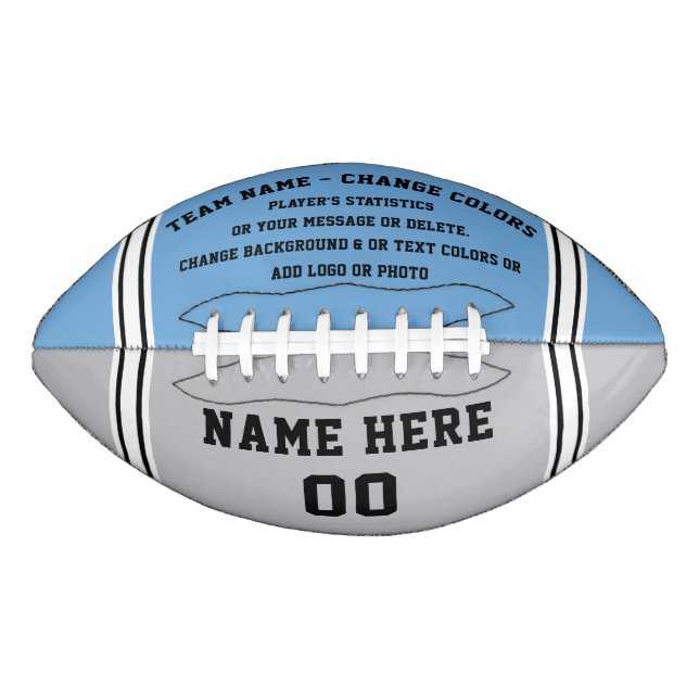Carolina Blue Football, Custom Made Football American Football (Front)