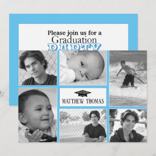 Carolina Blue Graduation Invitation, 5" x 7" Invitation