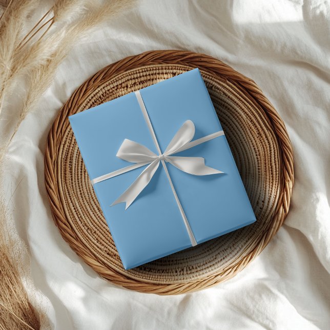 Carolina Blue Solid Colour | Classic | Elegant Wrapping Paper (Creator Uploaded)