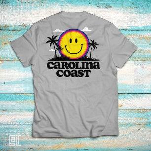 Carolina Coast Smiley Tropical Happy Smiley Face T-Shirt