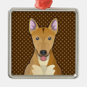 Carolina Dog Cartoon Paws Metal Tree Decoration