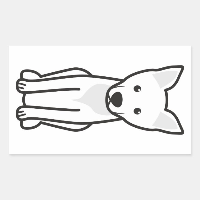 Carolina Dog Cartoon Rectangular Sticker (Front)