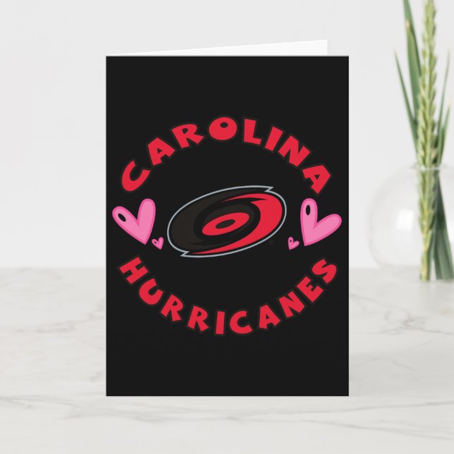 Carolina Hurricanes Valentine Hearts Nhl Officiall Card (Front)