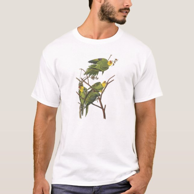 Carolina Parakeet by Audubon T-Shirt (Front)