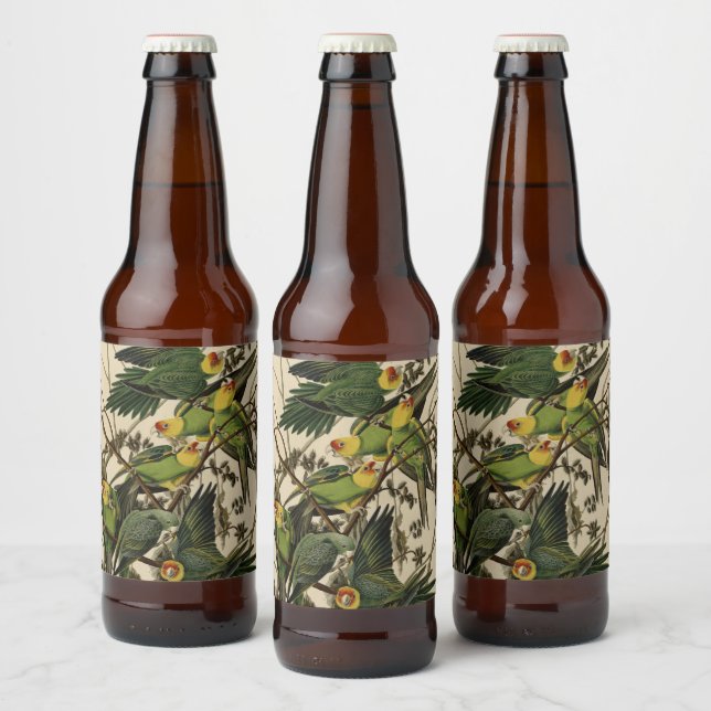 Carolina Parrot from Audubon's Birds of America Beer Bottle Label (Bottles)