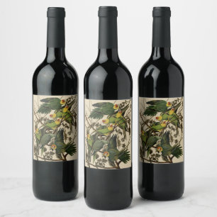 Carolina Parrot from Audubon's Birds of America Wine Label