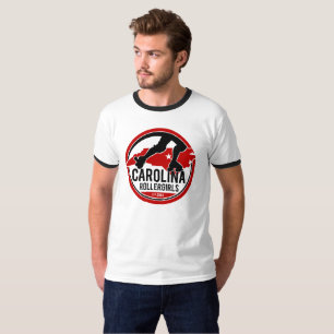 Carolina Rollergirls men's ringer tee