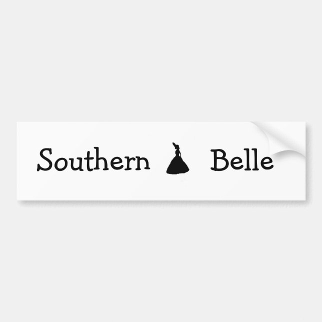 carolina state of mind southern belle, Southern... Bumper Sticker (Front)