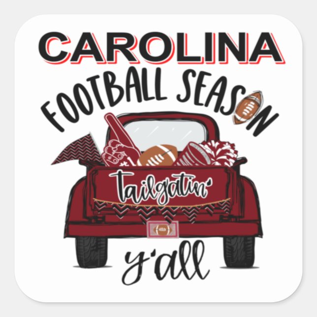 CAROLINA TAILGATIN SQUARE STICKER (Front)