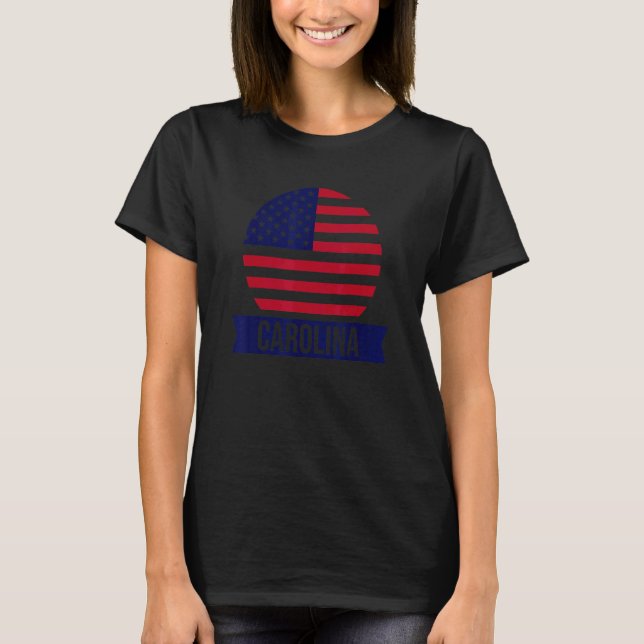 CAROLINA  USA  American place name US flag 1 T-Shirt (Front)