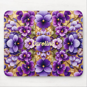 CAROLINA ~ Violets and Gold ~ Mouse Mat