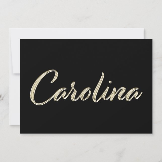 Carolina white gold Handwriting Card (Front)
