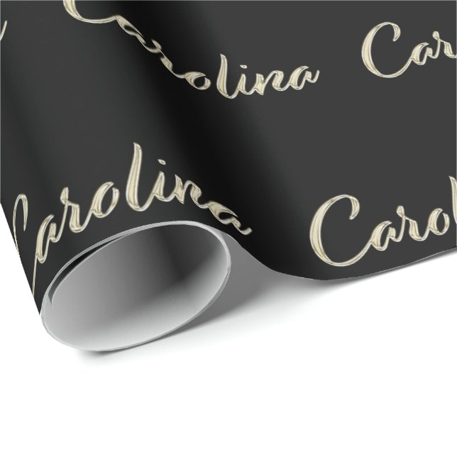 Carolina white gold handwriting gift wrap (Roll Corner)