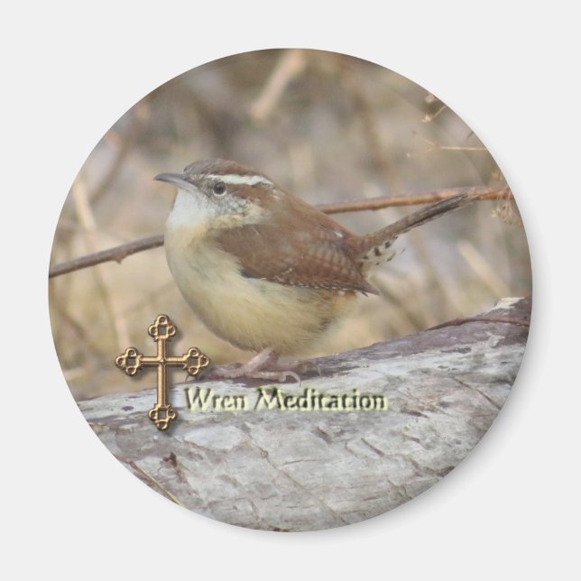 Carolina Wren Meditation magnet (Front)