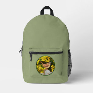 Carolina Wren Painting - Original Wild Bird Art Printed Backpack