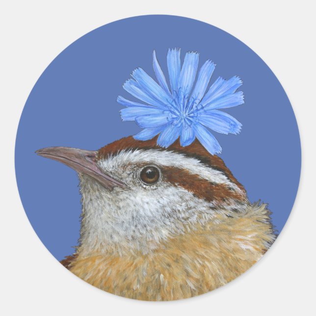 Carolina wren stickers (Front)