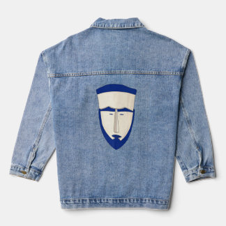 Caroline Islands Carolines Tribal Face Mask  Denim Jacket