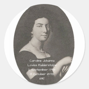 Caroline Johanna Lovisa Ridderstolpe, 1815 Classic Round Sticker