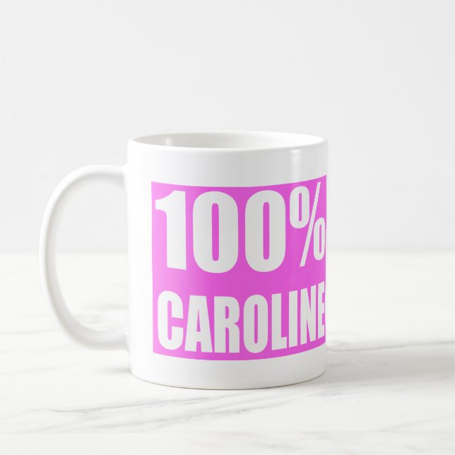 Caroline name  coffee mug (Left)