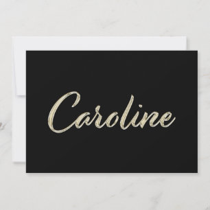 Caroline white gold Handwriting Karte Card
