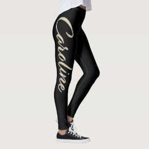 Caroline white Handwriting trousers Leggings