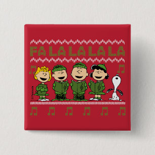 Caroling Christmas Sweater Graphic 15 Cm Square Badge