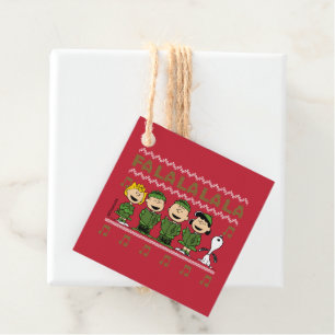 Caroling Christmas Sweater Graphic Favour Tags
