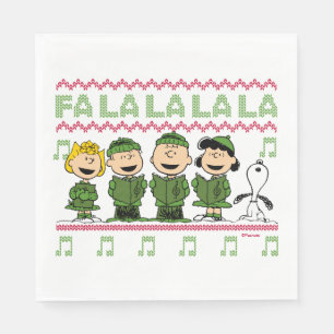 Caroling Christmas Sweater Graphic Napkin