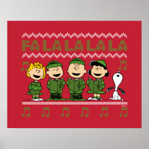 Caroling Christmas Sweater Graphic Poster