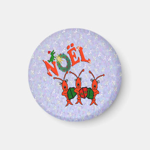 Caroling Crawfish with Santa Alligator Magnets