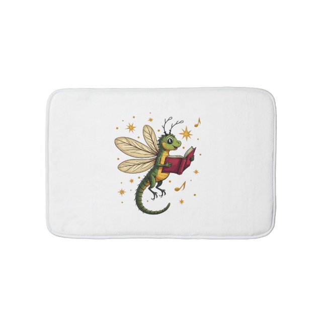 Caroling Dragonfly Bath Mat (Front)