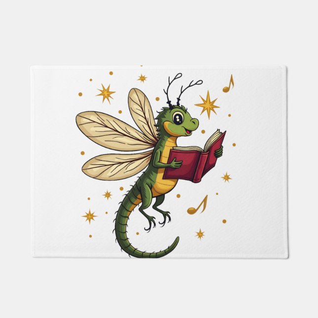 Caroling Dragonfly Doormat (Front)