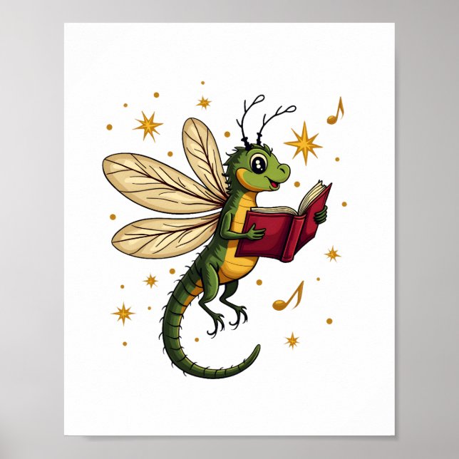 Caroling Dragonfly Poster (Front)