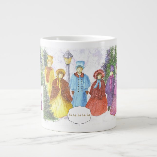 CAROLING IN THE SEASON LARGE COFFEE MUG (Front)