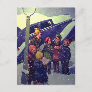 Caroling in the Snow, 1935 Postcard