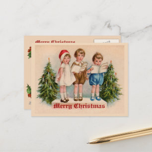 Caroling Kids Postcard