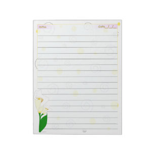 Caroling Lilies Notepad