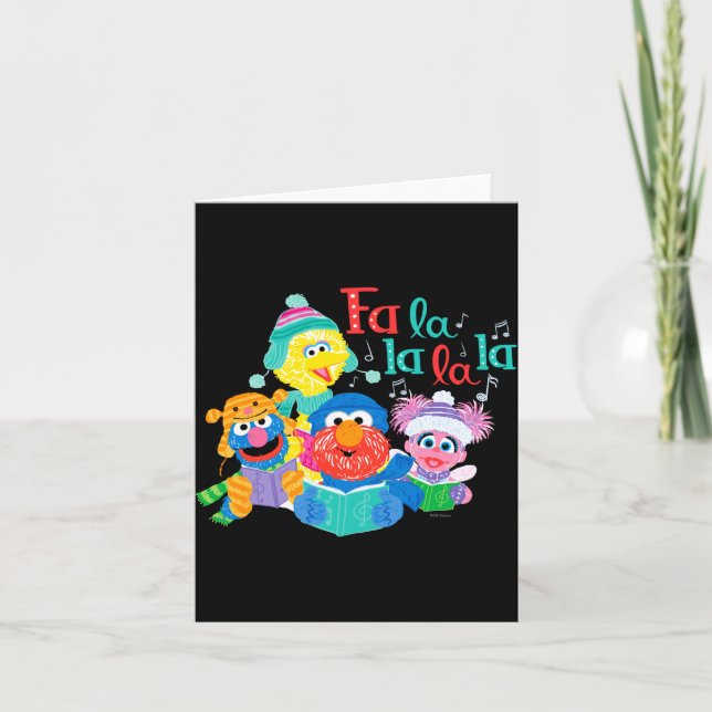 Caroling Sesame Street  Card (Front)