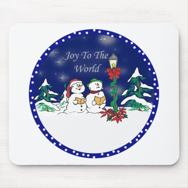caroling snowman mouse mat (Front)