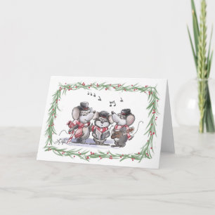 Caroling with Mic, Mac & Moe Card