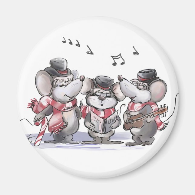 Caroling with Mic, Mac & Moe Magnet (Front)