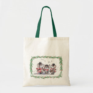 Caroling With Mic, Mac & Moe Tote Bag