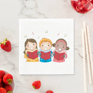 Carolling Children Napkin