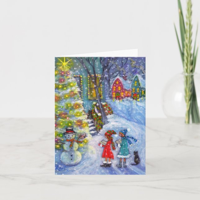 Carols for the Snowman Holiday Card (Front)