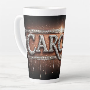 Carolyn Name in Dripping Gold Latte Mug