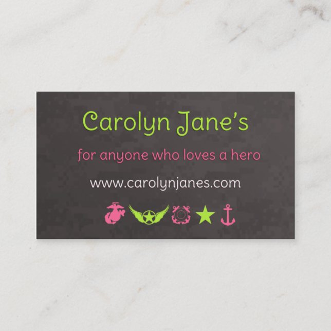 Carolyn's New Business Cards (Front)