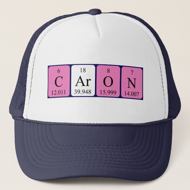 Caron periodic table name hat (Front)